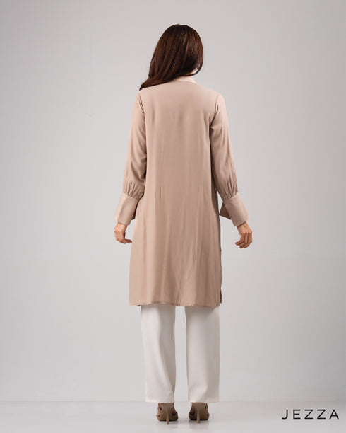 Knee Length Top With Decorative Cuff 58522